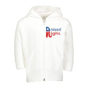 Raised Right Republican Logo Toddler Zip Fleece Hoodie