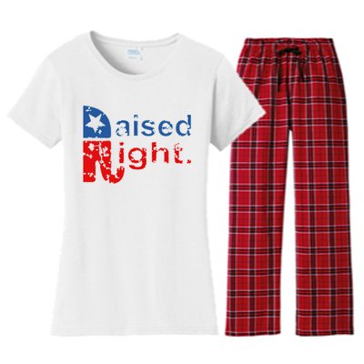 Raised Right Republican Logo Women's Flannel Pajama Set