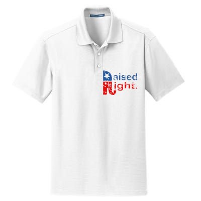 Raised Right Republican Logo Dry Zone Grid Polo