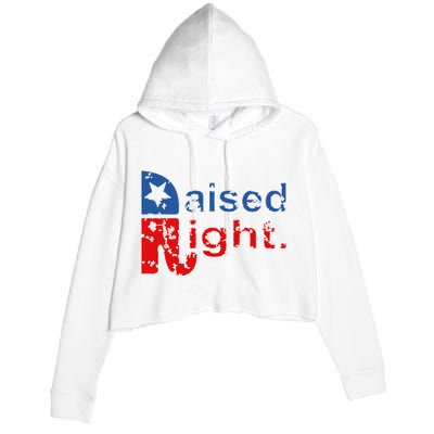 Raised Right Republican Logo Crop Fleece Hoodie