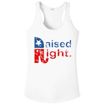 Raised Right Republican Logo Ladies PosiCharge Competitor Racerback Tank