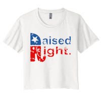 Raised Right Republican Logo Women's Crop Top Tee