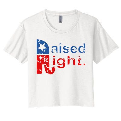 Raised Right Republican Logo Women's Crop Top Tee