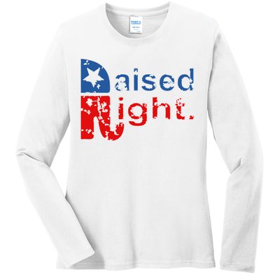 Raised Right Republican Logo Ladies Long Sleeve Shirt