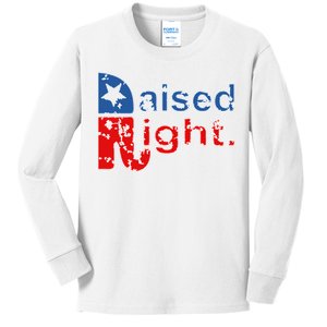 Raised Right Republican Logo Kids Long Sleeve Shirt