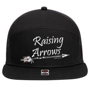 Raising Arrows Christian Psalm 127:3-5 7 Panel Mesh Trucker Snapback Hat