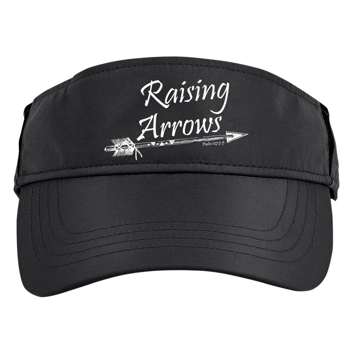 Raising Arrows Christian Psalm 127:3-5 Adult Drive Performance Visor
