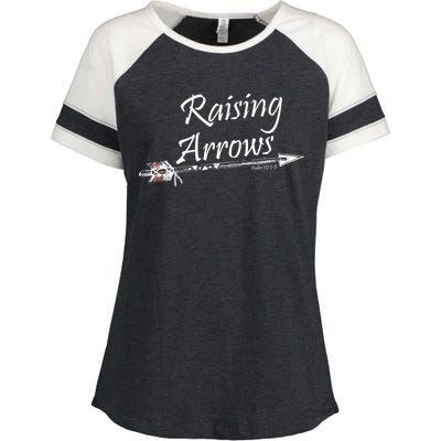 Raising Arrows Christian Psalm 127:3-5 Enza Ladies Jersey Colorblock Tee