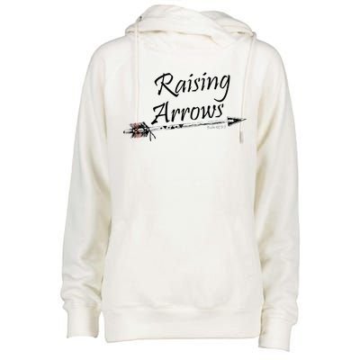 Raising Arrows Christian Psalm 127:3-5 Womens Funnel Neck Pullover Hood