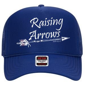 Raising Arrows Christian Psalm 127:3-5 High Crown Mesh Back Trucker Hat