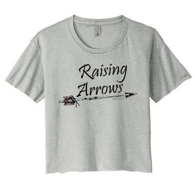 Raising Arrows Christian Psalm 127:3-5 Women's Crop Top Tee