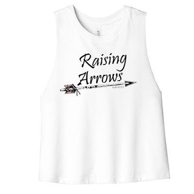 Raising Arrows Christian Psalm 127:3-5 Women's Racerback Cropped Tank