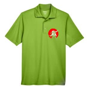 Retro Ancient Japan Samurai Warrior Tokyo Samurai Katana Men's Origin Performance Pique Polo