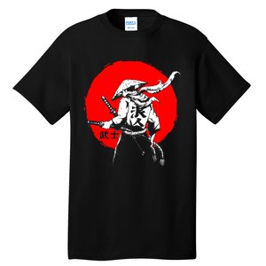 Retro Ancient Japan Samurai Warrior Tokyo Samurai Katana Tall T-Shirt