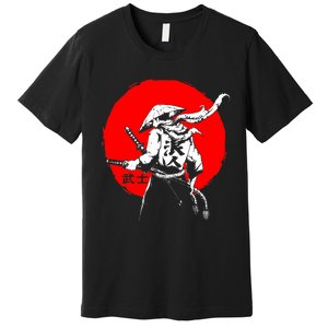 Retro Ancient Japan Samurai Warrior Tokyo Samurai Katana Premium T-Shirt