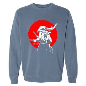 Retro Ancient Japan Samurai Warrior Tokyo Samurai Katana Garment-Dyed Sweatshirt