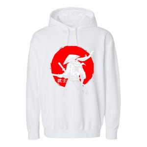 Retro Ancient Japan Samurai Warrior Tokyo Samurai Katana Garment-Dyed Fleece Hoodie