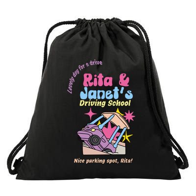 Rita And Janet Driving School Drawstring Bag