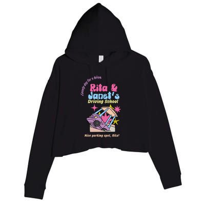 Rita And Janet Driving School Crop Fleece Hoodie