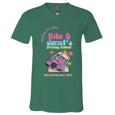 Rita And Janet Driving School V-Neck T-Shirt