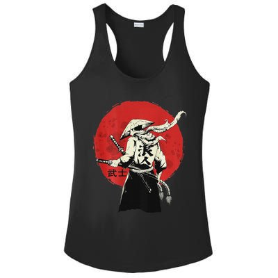 Retro Ancient Japan Samurai Warrior Tokyo Samurai Katana Ladies PosiCharge Competitor Racerback Tank