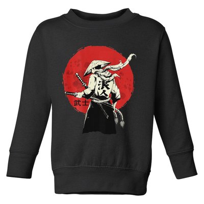 Retro Ancient Japan Samurai Warrior Tokyo Samurai Katana Toddler Sweatshirt