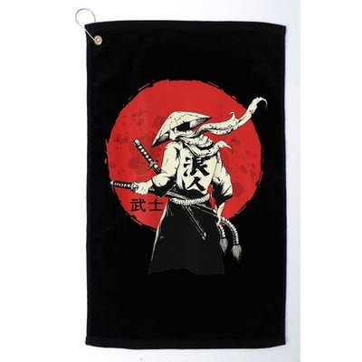 Retro Ancient Japan Samurai Warrior Tokyo Samurai Katana Golf Towel