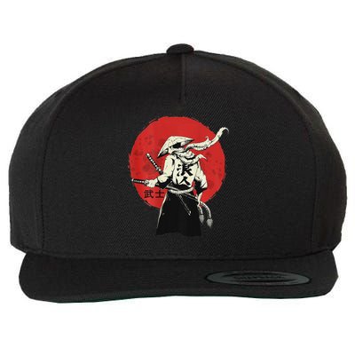 Retro Ancient Japan Samurai Warrior Tokyo Samurai Katana Wool Snapback Cap