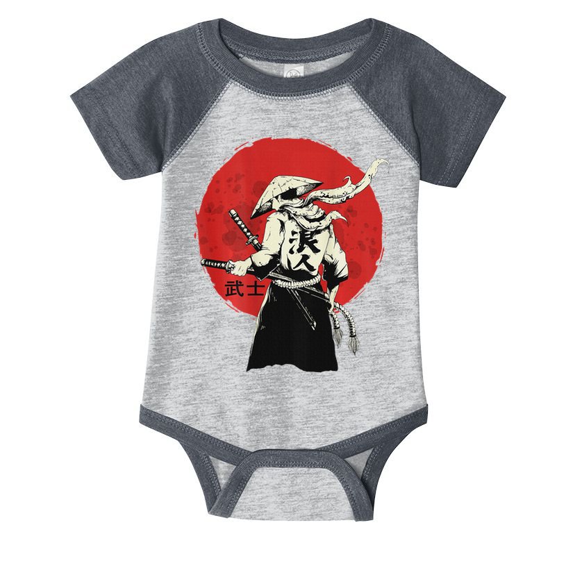 Retro Ancient Japan Samurai Warrior Tokyo Samurai Katana Infant Baby Jersey Bodysuit