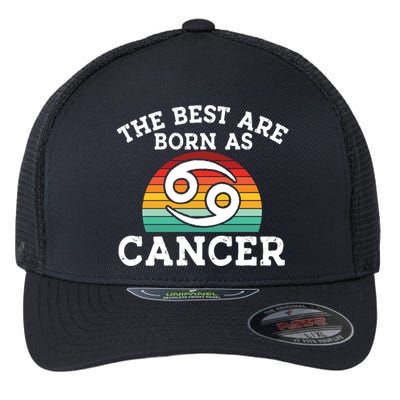 Retro Astrology June July Month Birthday Cancer Zodiac Sign Gift Flexfit Unipanel Trucker Cap