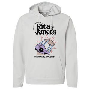 Rita And JanetS Driving School Performance Fleece Hoodie