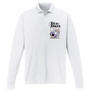 Rita And JanetS Driving School Performance Long Sleeve Polo