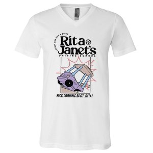 Rita And JanetS Driving School V-Neck T-Shirt