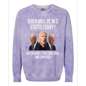 Republican Anti Joe Biden Colorblast Crewneck Sweatshirt