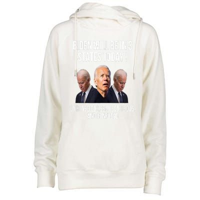 Republican Anti Joe Biden Womens Funnel Neck Pullover Hood