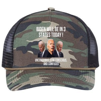 Republican Anti Joe Biden Retro Rope Trucker Hat Cap