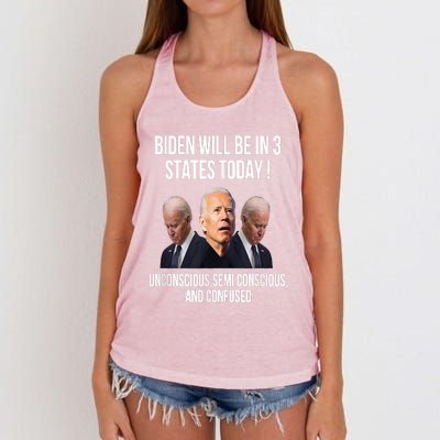 Republican Anti Joe Biden Women's Knotted Racerback Tank