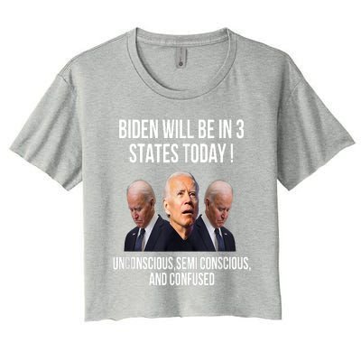 Republican Anti Joe Biden Women's Crop Top Tee