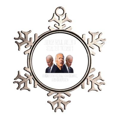 Republican Anti Joe Biden Metallic Star Ornament