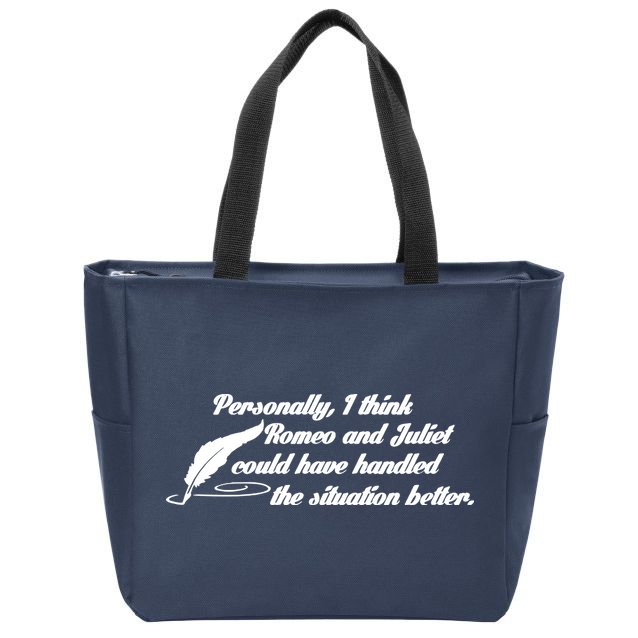 Romeo And Juliet Zip Tote Bag