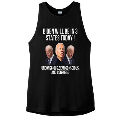 Republican Anti Joe Biden Ladies PosiCharge Tri-Blend Wicking Tank