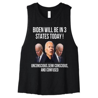 Republican Anti Joe Biden Women's Racerback Cropped Tank