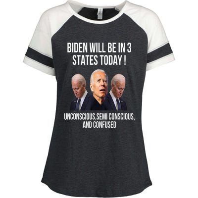 Republican Anti Joe Biden Enza Ladies Jersey Colorblock Tee