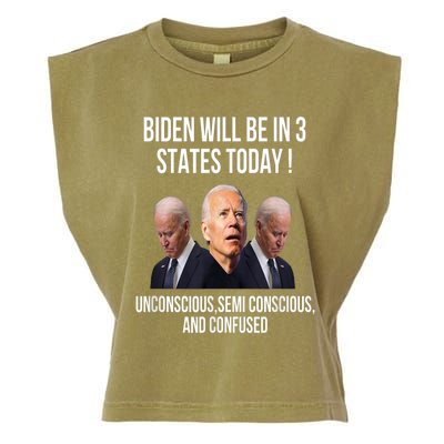 Republican Anti Joe Biden Garment-Dyed Women's Muscle Tee