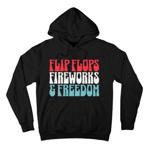 Retro American July 4th Summer Flip Flops Fireworks Freedom Hoodie