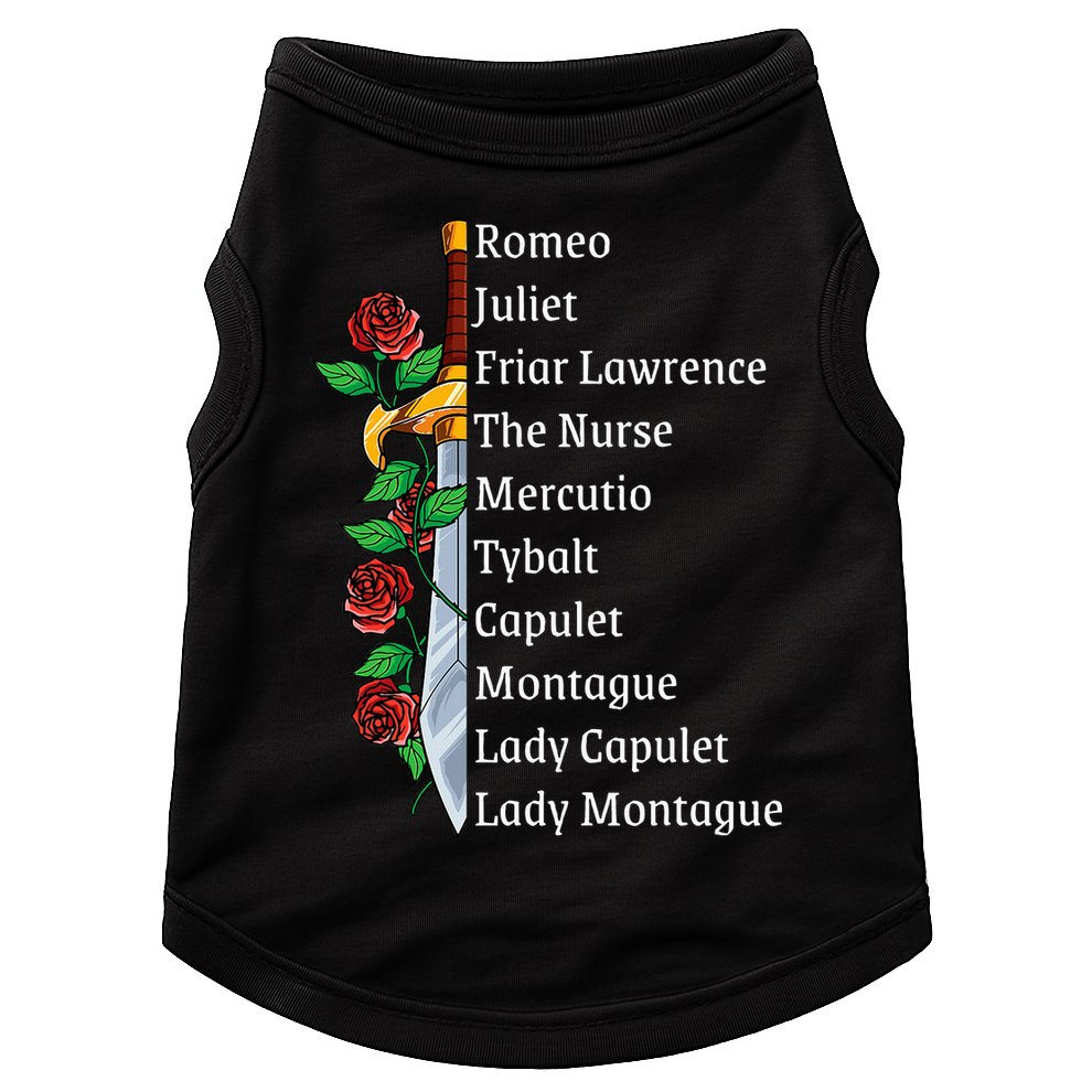 Romeo And Juliet William Shakespeare Gift Doggie Tank