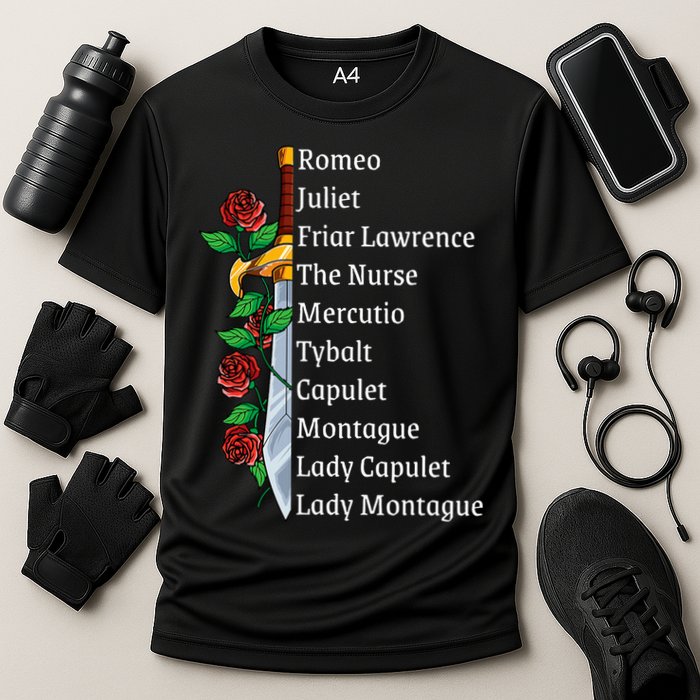 Romeo And Juliet William Shakespeare Gift Cooling Performance Crew T-Shirt