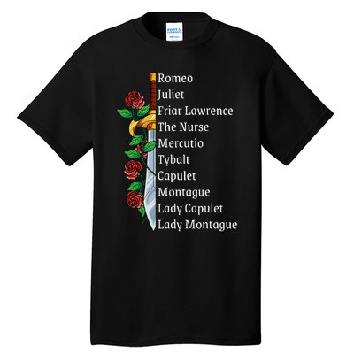 Romeo And Juliet William Shakespeare Gift Tall T-Shirt