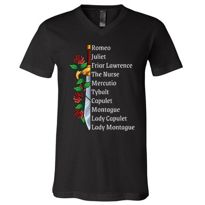 Romeo And Juliet William Shakespeare Gift V-Neck T-Shirt