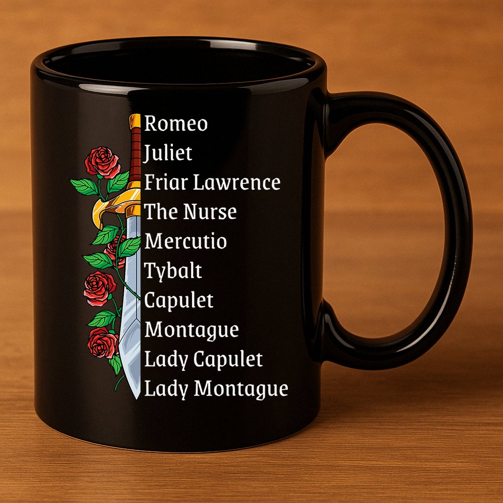 Romeo And Juliet William Shakespeare Gift 11oz C Handle Ceramic Mug